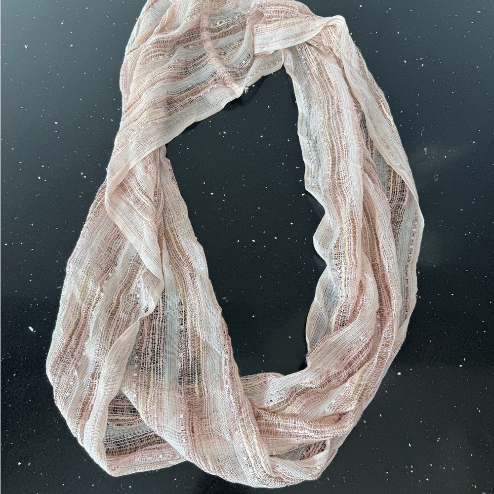 Elegant Pink and White Women's Scarf - Picture 2 of 5
